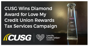 CUSG Wins Diamond Award for Love My Credit Union Rewards Tax Services Campaign